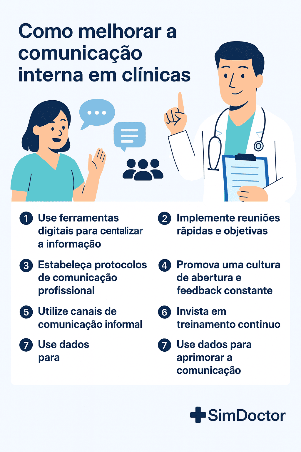 comunicação interna em clínicas