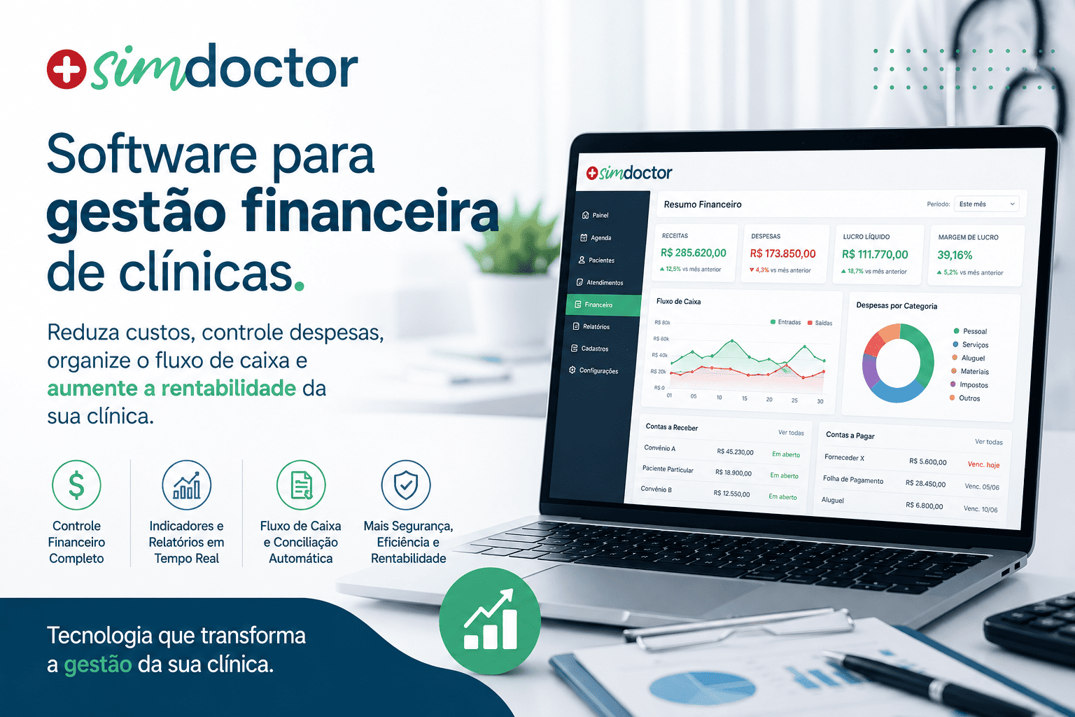 Software para gestão financeira de clínicas